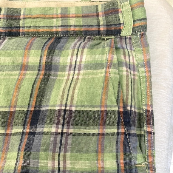 Polo by Ralph Lauren 100% Linen Skater Golf Shorts Green Plaid Plus Size M42 - Picture 9 of 15